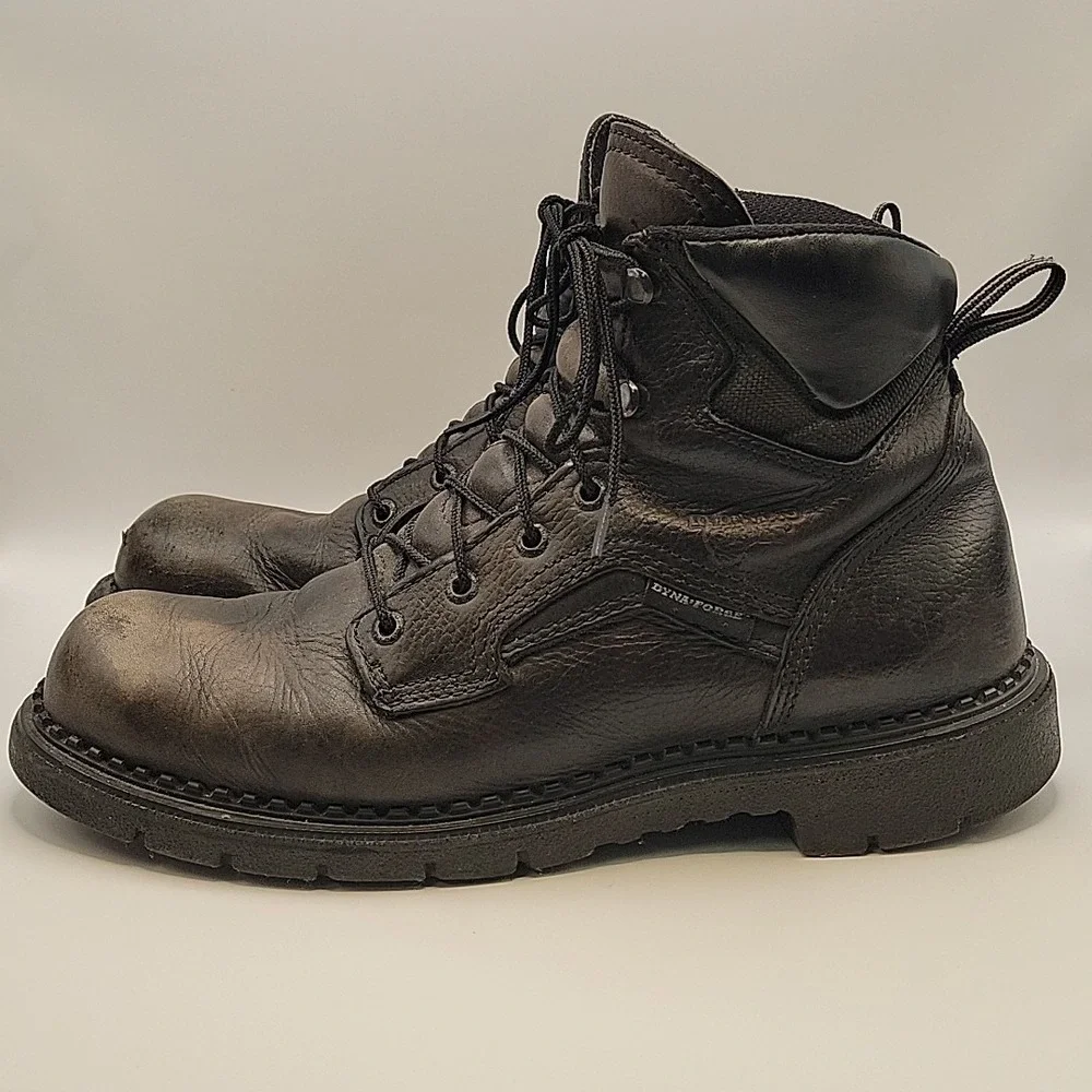 Red Wing 923 Men's 10.5 D Black Work Boots Made USA DynaForce Leather